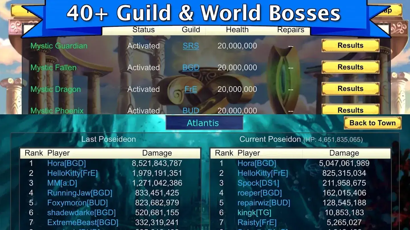 Guild and world bosses